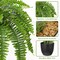 Artificial Fern Plants in Pot 25.5" Artificial Boston Fern 31 Leaves for Outdoors & Indoor Faux Potted Plant Fake Ferns Bush Plant for Patio Garden Farmhouse Porch Home Decor Green